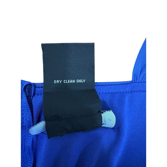 Vtg Y2K B Darlin Blue Bubble Hem Ruched Mini Dress Sz 11/12 Twee Punk Cocktail - Picture 8 of 9